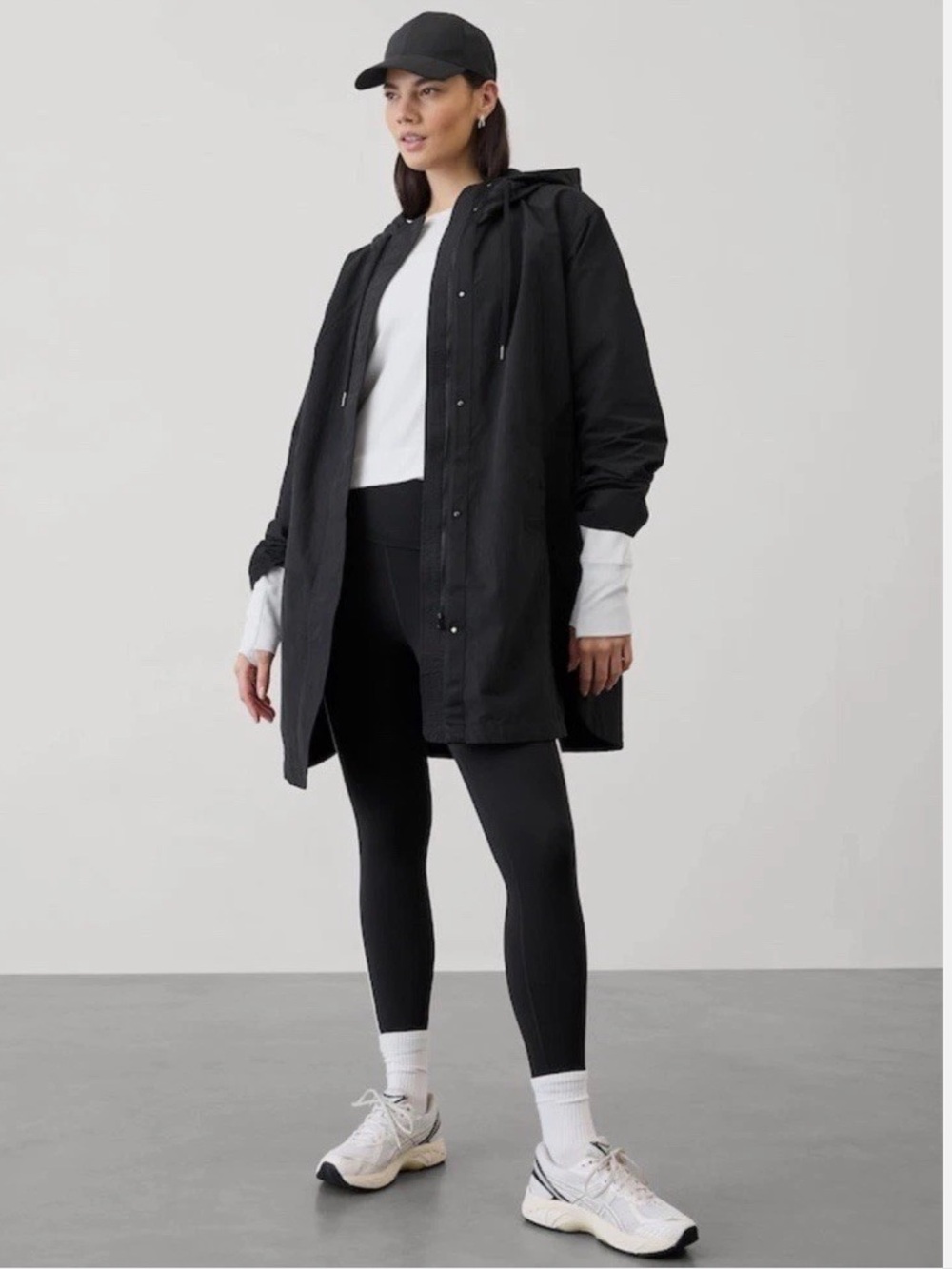 Athleta Everywhere Anorak Jacket Black‎ XS NWOT Rain Parka - Picture 4 of 13